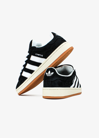 Кроссовки женские и мужские Adidas Campus 00s black white | Адидас Кампус черные белые No Brand чёрные всесезоны (313102765)