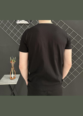 Черная базовая футболка с лого⚡️ Luna