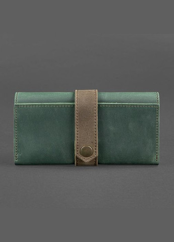 Шкіряне жіноче портмоне 3.0 зелене з коричневим (A-026120) BlankNote (328444913)