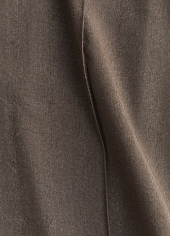 Темно-коричневая офисная однотонная юбка H&M