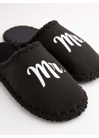 Черные домашние тапочки Family Story