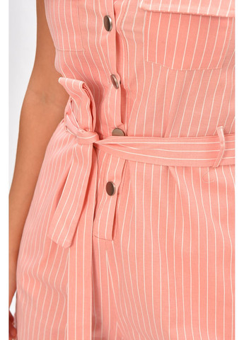 Комбінезон жіночий рожевого кольору Let's Shop комбінезон-брюки малюнок рожевий вечірній поліестер