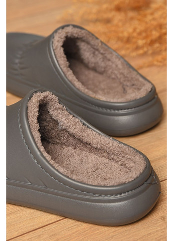 Калоші жіночі без задника утеплені сірого кольору Let's Shop (358883605)