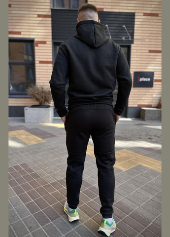 Черная демисезонная 3 в 1 куртка зимняя + кофта на змейке + брюки комплект до -25℃ No Brand