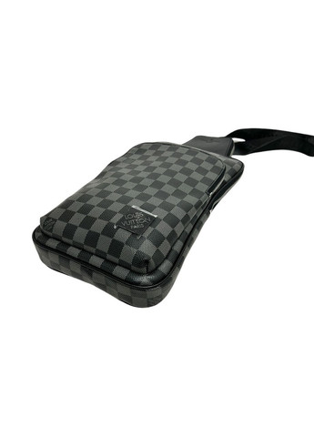 Чоловіча нагрудна сумка LV з єко-шкіри 76131-A чорно-сіра 31 x 19 x 5 No Brand (372744474)