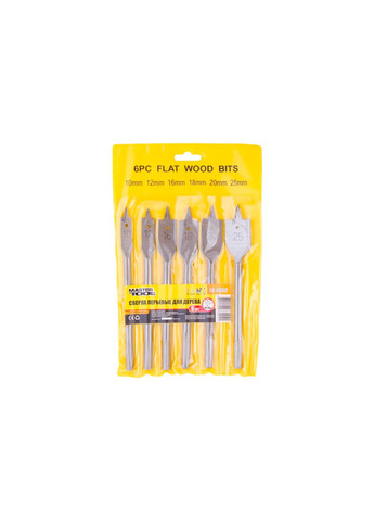 Набор сверл по дереву перьевых 6 шт. (10 12 16 18 20 25 мм) (14-0600) Mastertool (353494624)