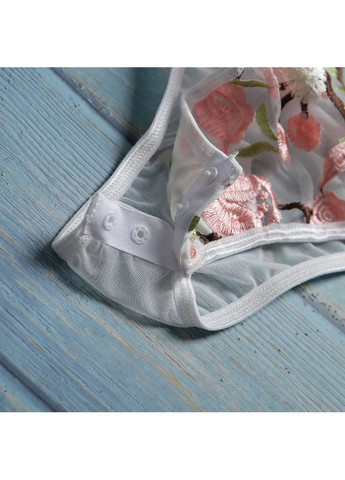 Мереживний боді зі шнурівкою та вишивкою білого кольору. Мереживний бодік з шнурівкою і вишивкою на бретелях China (360866784)