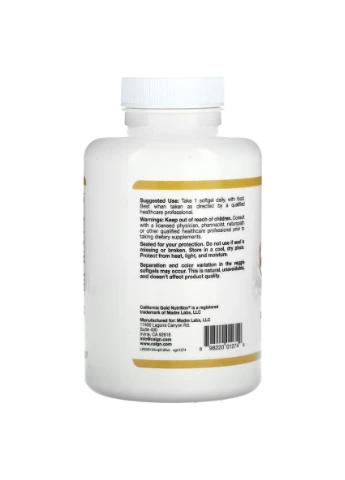 Коензим Q10, 200 мг, CoQ10,, 120 вегетаріанських капсул California Gold Nutrition (332998076)
