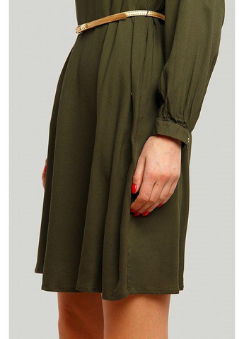 Зеленое кэжуал платье-рубашка b19-32074-511 рубашка Finn Flare однотонное