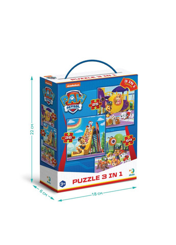 Пазл 3в1 Paw Patrol Ігровий майданчик Dodo (327092654)