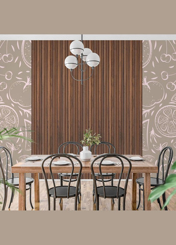 Декоративна стінова рейка каштан 3000*160*23мм (D) 3DPanda-1536 Sticker Wall (323155013)