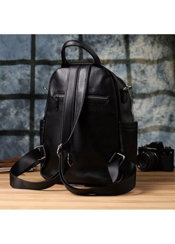 Надежный женский рюкзак из натуральной кожи 23060 Черный Vintage (357437637)