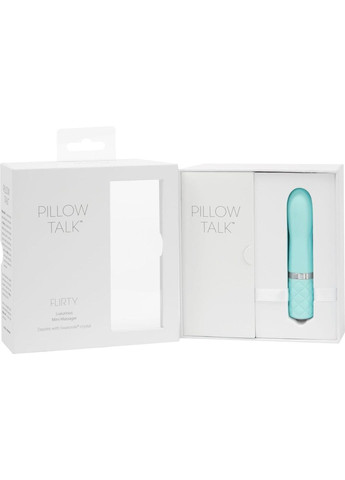 Розкішний вібратор PILLOW TALK - Flirty Teal з кристалом Swarovski, гнучка головка No Brand (366877154)