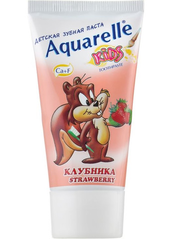 Дитяча зубна паста "Полуниця" Aquarelle Kids Toothpaste 50ml (170575-31023192) STS Cosmetics (368640602)
