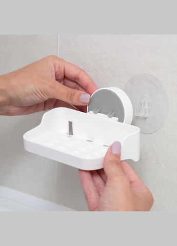 Мыльница MVM BP-4 клеящаяся пластиковая Белая (BP-4 WHITE) МВМ (365280823)