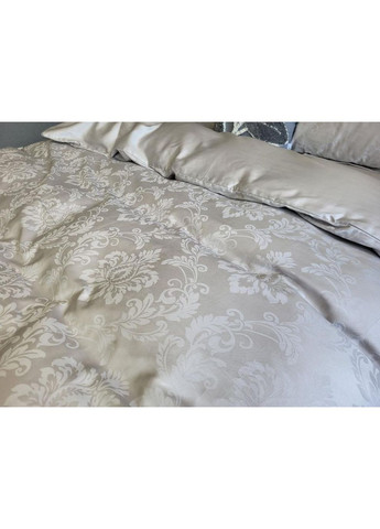 Постільна білизна з резинкою TIARA GREY, сатин Полуторний розмір, наволочки 70/70 No Brand (364218635)