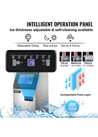 Льодогенератор 30кг льоду / 24 години, бак 11 кг Vevor (361932250)