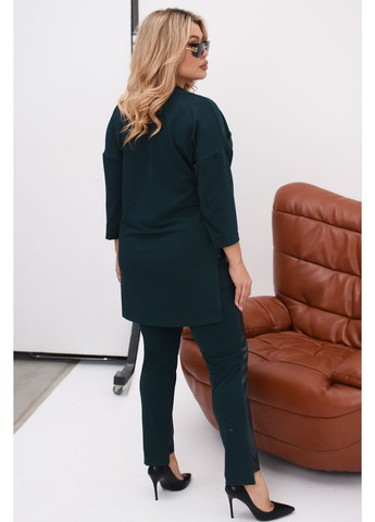 Костюм 066 двійка Лосини та туніка двонитка+екошкіра Україна (368727104)