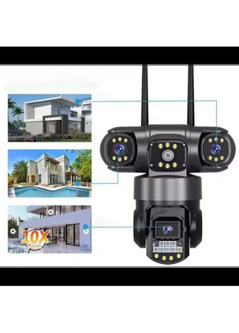 Вулична поворотна SC-28-4G камера відеоспостереження на сім-карті V380PRO на три лінзи 12MP MDR No Brand (371794293)