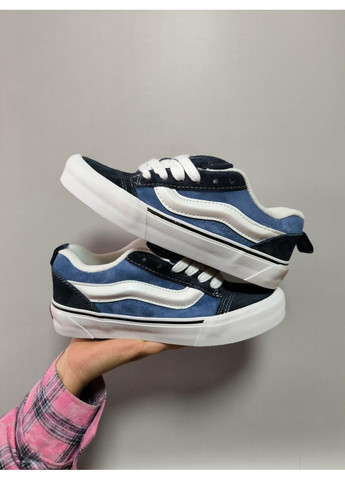 Білі Осінні кеди чоловічі vans knu skool blue white ванс кну скул No Brand
