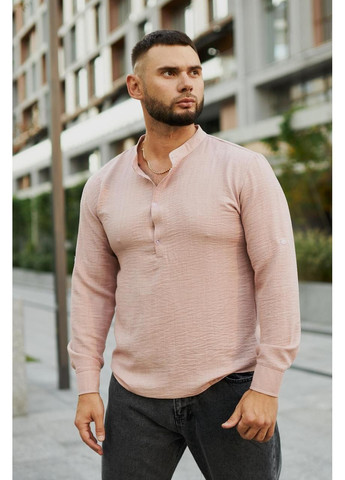 Розовая коктейльный, кэжуал, повседневный, откровенный, вечерний рубашка однотонная Intruder