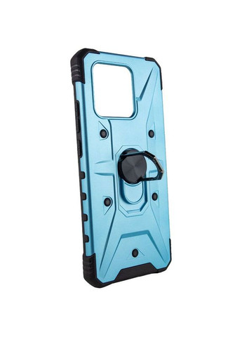 Ударостійкий чохол Pathfinder Кольцо з кільцем для Xiaomi Redmi 10C / Poco C40 Голубий Epik (372499477)