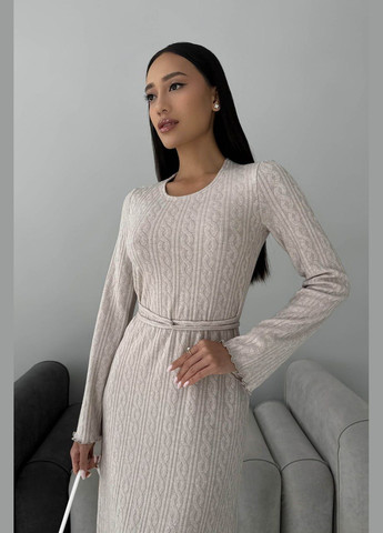 Бежевое деловое, повседневный, праздничный, вечернее современное платье бежевого цвета Jadone Fashion однотонное