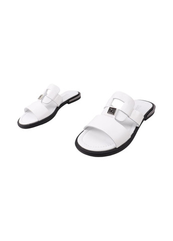 Шльопанці жіночі білі натуральна шкіра Guero 557-25LSHC (333035465)