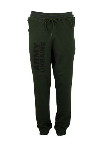 Костюм спортивний чоловічий Макс двонитка/рибана з принтом ARMY UKRAINE хакі. шовкографія р.M 4PROFI (316090849)