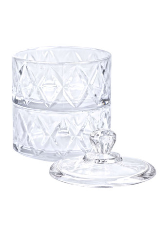 Цукерниця дворівнева зі скляною кришкою під кришталь, Yiwu (328602913)