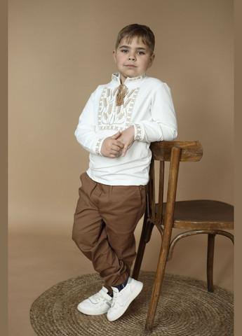 Вышиванка трикотажная детская для мальчика белая пшеница No Brand (341327666)