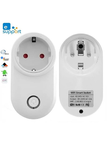 Розумна розетка з Wi-fi керуванням через додаток захистом від перевантаження перегріву живленням від мережі 10A (481057-Prob) Unbranded (352390138)