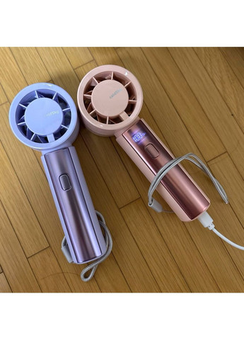 Ручной портативный аккумуляторный вентилятор с дисплеем LED coldSky Handheld Fan 4000mAh Midea (365251459)
