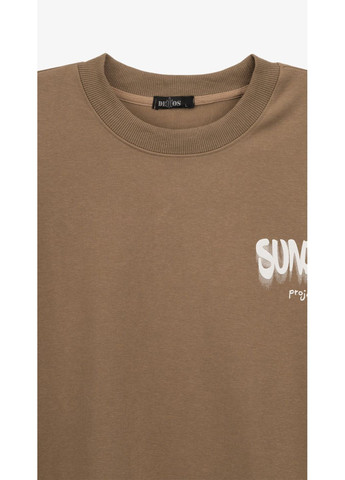 Коричневый свитшот с принтом мужской f25051 коричневый shop (2000999191787) (362902514)