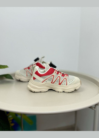 Бежевые всесезонные детские кроссовки бежевые 1364 No Brand