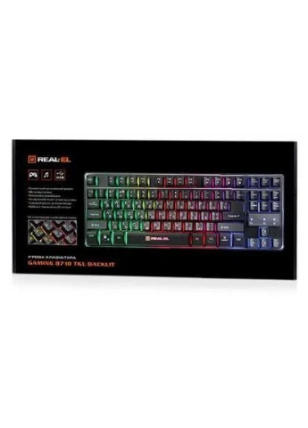 Клавиатура 8710 Gaming TKL Backlit Black (EL123100030) Real-El (400754906)