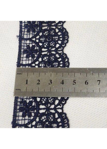 (1 м) Кружево макраме 4.5 см (13м) цвет - синий темный (M729-39-154) Plus-plus (352744796)