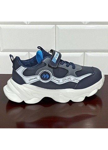 Синій Осінні демісезонні кросівки для хлопчика на липучці клібі Clibee