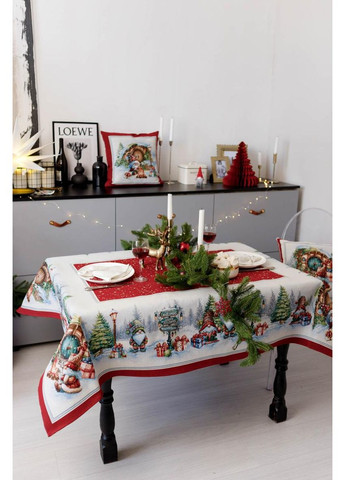 Скатерть гобеленовая Рождественский костер 135х300 см Прованс (366969970)