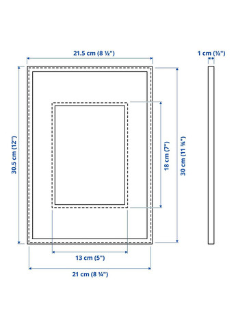 Рамка ІКЕА LOMVIKEN 21х30 см (60419392) IKEA (278407785)
