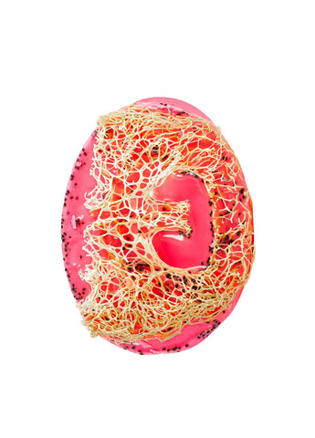 Натуральне мило скраб з люфою з ароматом малини Top Beauty (367988723)