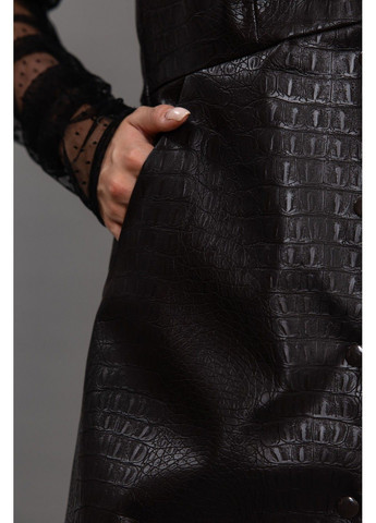 Коричнева сарафан з фактурної шкіри шоколад Bessa