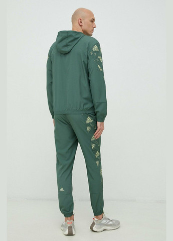 Зелена вітровка adidas Woven Allover print