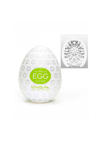 Бирюзовое яйцо мастурбатор Tenga Clicker - 6,7*5,2 см Реплика No Brand (288538627)