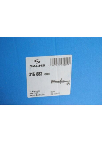 Амортизатор газомасляный KIA SOUL II (PS) 14- FR 316 883 Sachs (368133590)