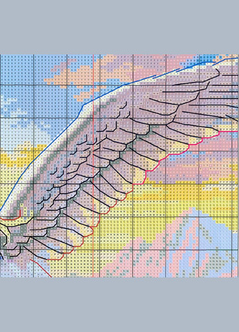 Набор для вышивания по нанесённой на канву схеме "Flying horse ". AIDA 14CT printed, 54*43 см Joy Sunday (313613007)