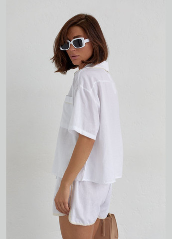 Летний костюм с шортами на завязках и рубашкой 9470 Lurex (280910545)