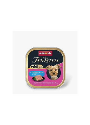 Корм вологий Vom Feinsten Adult Mini для собак міні порід з птицею, лососем 100 г Animonda (355254672)