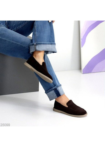 Hengji Коричневі лофери натуральна замша, мокасини шоколад, коричневі туфлі лофери код 25099 лофери коричневий з натуральна замша, китай — демісезон (361243450)