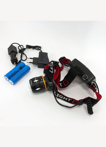 Фонарь налобный светодиодный водонепроницаемый с 2 аккумуляторами BL-T06B-P90, головной фонарик Bailong (364663643)